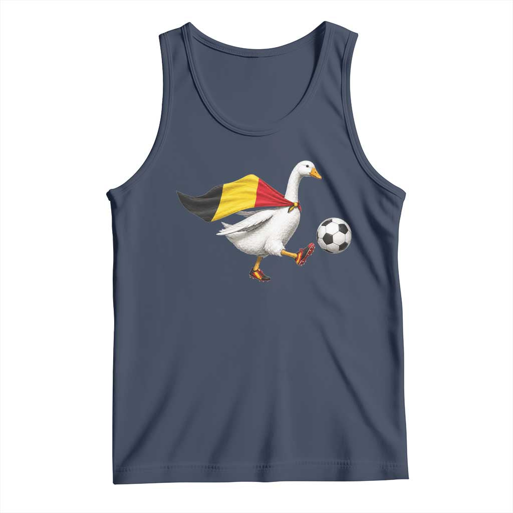 Belgium Soccer Goose Tank Top Belgian Flag Patriotic Football Fan Graphic