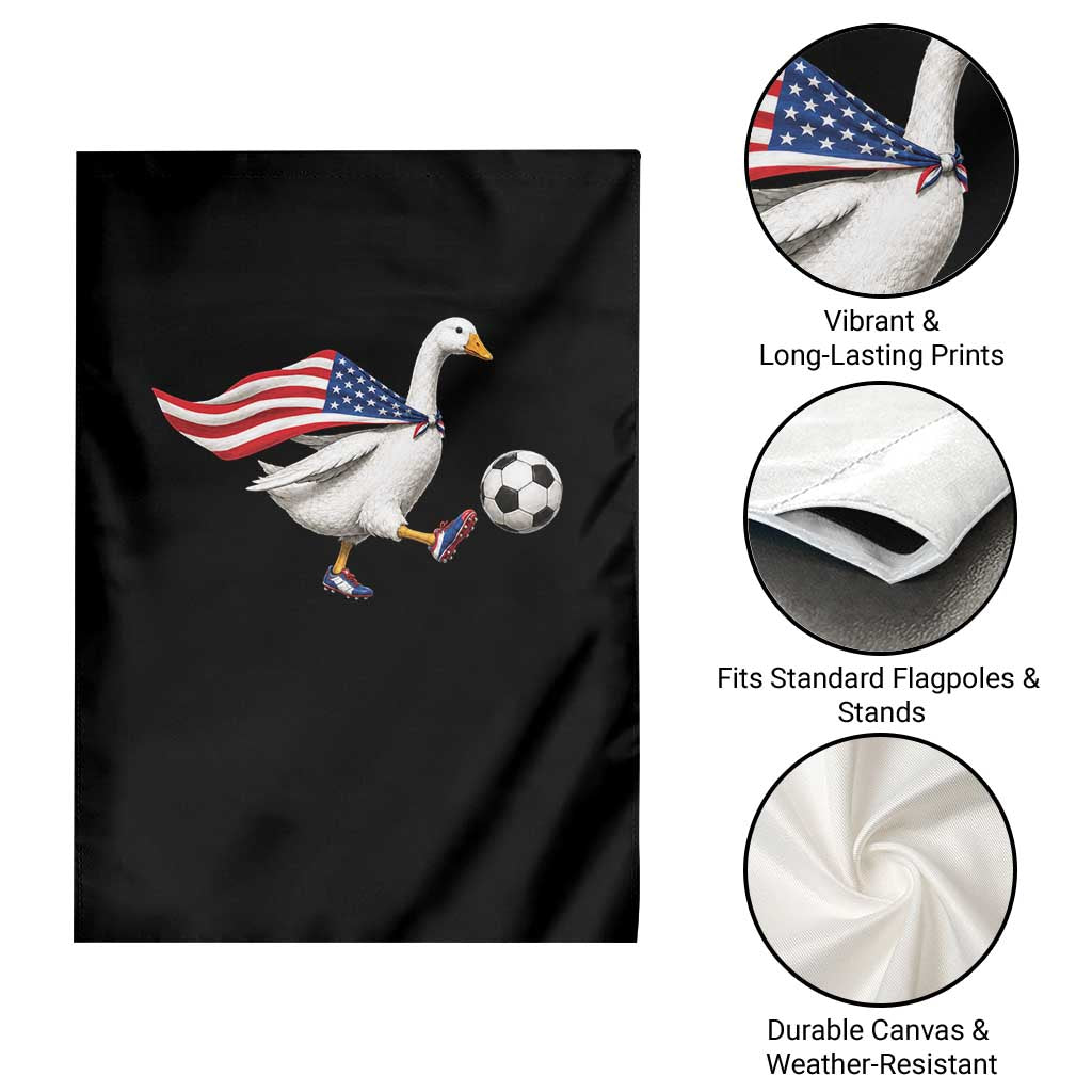 USA Soccer Goose Garden Flag American Flag Patriotic Football Fan Graphic