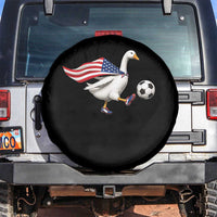 USA Soccer Goose Spare Tire Cover American Flag Patriotic Football Fan Graphic