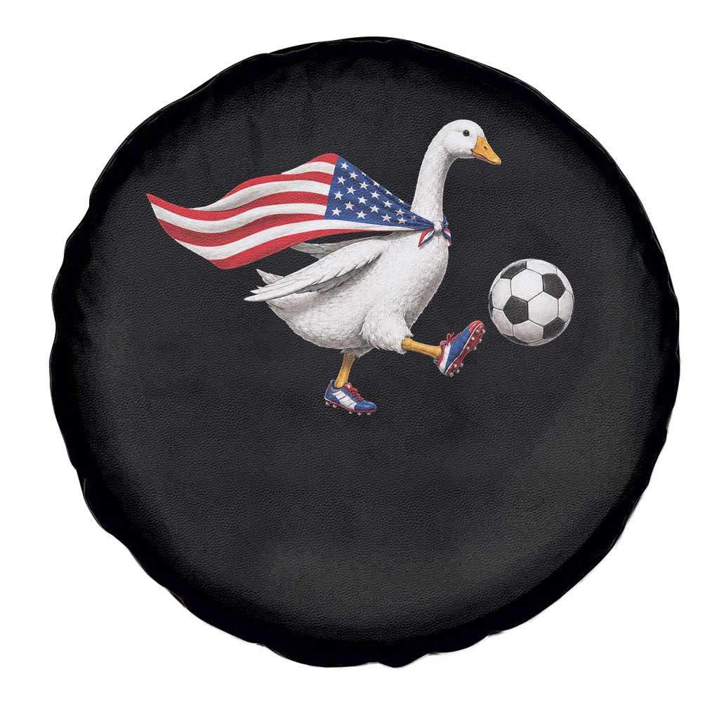 USA Soccer Goose Spare Tire Cover American Flag Patriotic Football Fan Graphic