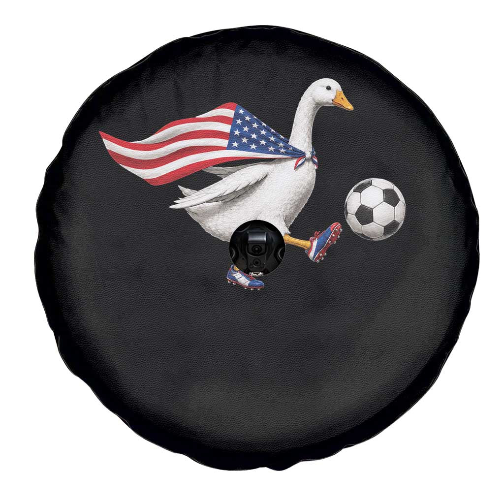 USA Soccer Goose Spare Tire Cover American Flag Patriotic Football Fan Graphic