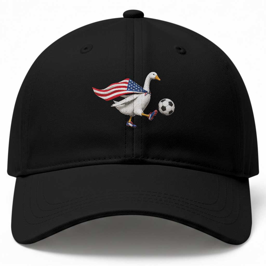 USA Soccer Goose Baseball Cap American Flag Patriotic Football Fan Graphic