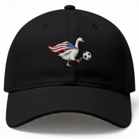 USA Soccer Goose Baseball Cap American Flag Patriotic Football Fan Graphic
