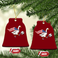 USA Soccer Goose Ceramic Ornament American Flag Patriotic Football Fan Graphic