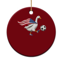 USA Soccer Goose Ceramic Ornament American Flag Patriotic Football Fan Graphic