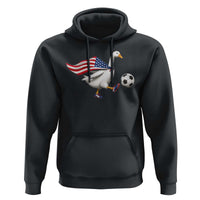 USA Soccer Goose Hoodie American Flag Patriotic Football Fan Graphic