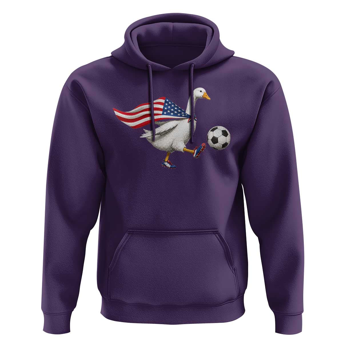 USA Soccer Goose Hoodie American Flag Patriotic Football Fan Graphic