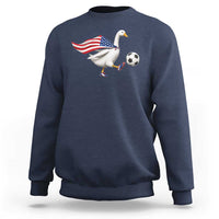 USA Soccer Goose Sweatshirt American Flag Patriotic Football Fan Graphic