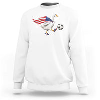 USA Soccer Goose Sweatshirt American Flag Patriotic Football Fan Graphic