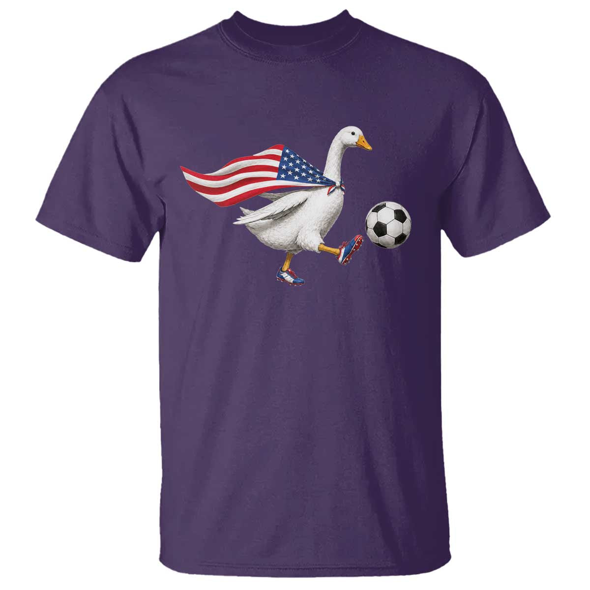 USA Soccer Goose T Shirt American Flag Patriotic Football Fan Graphic