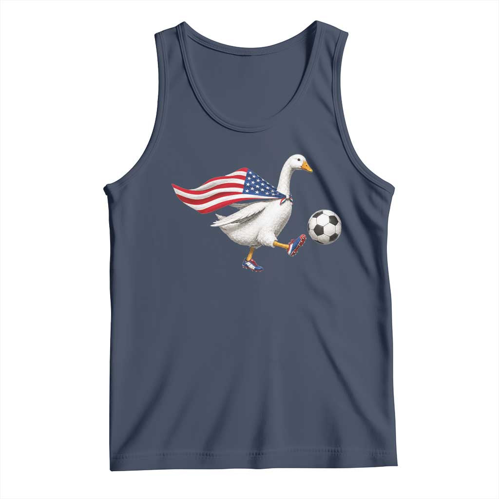 USA Soccer Goose Tank Top American Flag Patriotic Football Fan Graphic