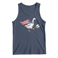 USA Soccer Goose Tank Top American Flag Patriotic Football Fan Graphic