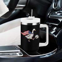 USA Soccer Goose Tumbler With Handle American Flag Patriotic Football Fan Graphic