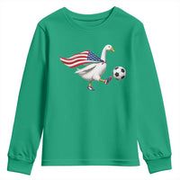 USA Soccer Goose Youth Sweatshirt American Flag Patriotic Football Fan Graphic