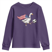 USA Soccer Goose Youth Sweatshirt American Flag Patriotic Football Fan Graphic