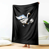 Argentina Soccer Goose Throw Blanket Argentine Flag Patriotic Football Fan Graphic