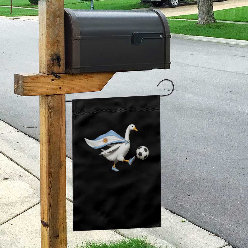 Argentina Soccer Goose Garden Flag Argentine Flag Patriotic Football Fan Graphic