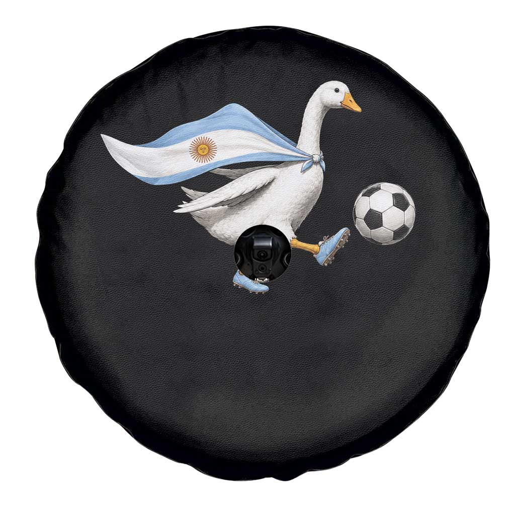 Argentina Soccer Goose Spare Tire Cover Argentine Flag Patriotic Football Fan Graphic