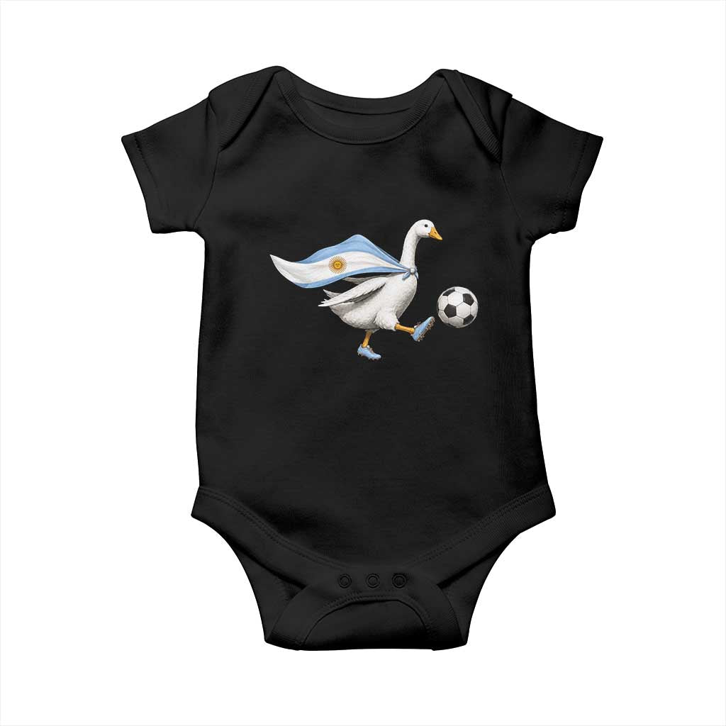 Argentina Soccer Goose Baby Onesie Argentine Flag Patriotic Football Fan Graphic