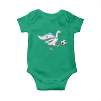 Argentina Soccer Goose Baby Onesie Argentine Flag Patriotic Football Fan Graphic