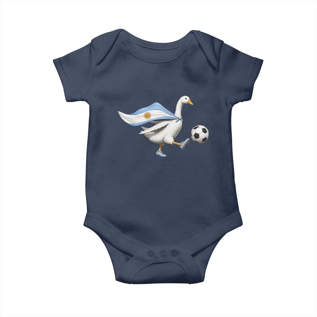 Argentina Soccer Goose Baby Onesie Argentine Flag Patriotic Football Fan Graphic