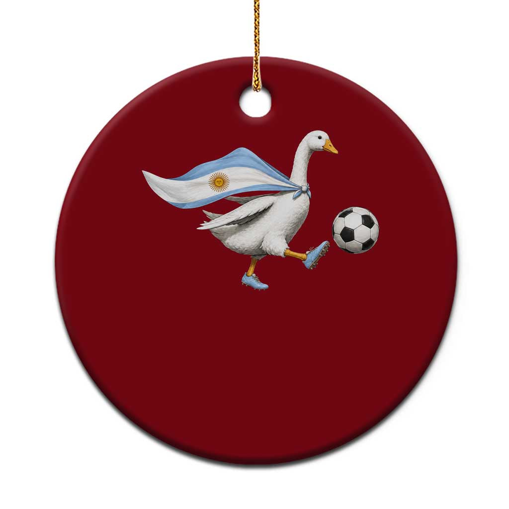 Argentina Soccer Goose Ceramic Ornament Argentine Flag Patriotic Football Fan Graphic