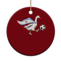 Argentina Soccer Goose Ceramic Ornament Argentine Flag Patriotic Football Fan Graphic