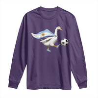 Argentina Soccer Goose Long Sleeve Shirt Argentine Flag Patriotic Football Fan Graphic
