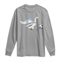 Argentina Soccer Goose Long Sleeve Shirt Argentine Flag Patriotic Football Fan Graphic