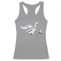 Argentina Soccer Goose Racerback Tank Top Argentine Flag Patriotic Football Fan Graphic