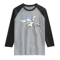 Argentina Soccer Goose Raglan Shirt Argentine Flag Patriotic Football Fan Graphic