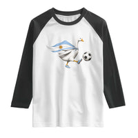 Argentina Soccer Goose Raglan Shirt Argentine Flag Patriotic Football Fan Graphic