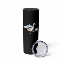 Argentina Soccer Goose Skinny Tumbler Argentine Flag Patriotic Football Fan Graphic