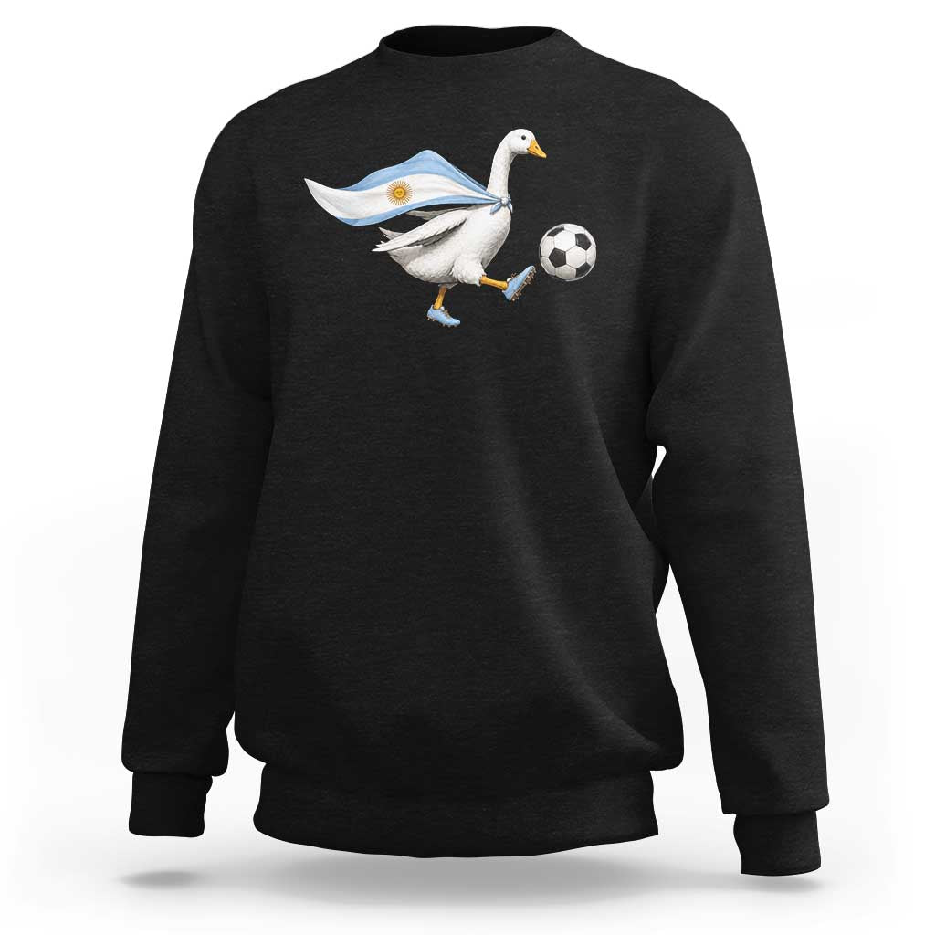 Argentina Soccer Goose Sweatshirt Argentine Flag Patriotic Football Fan Graphic
