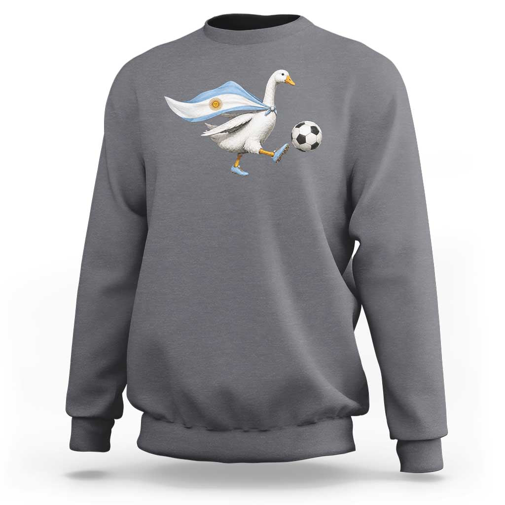 Argentina Soccer Goose Sweatshirt Argentine Flag Patriotic Football Fan Graphic