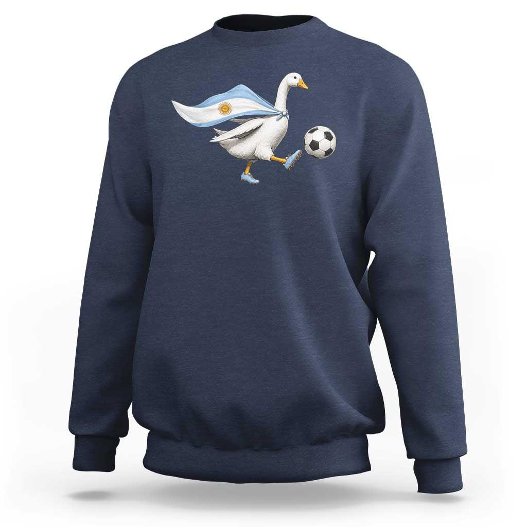 Argentina Soccer Goose Sweatshirt Argentine Flag Patriotic Football Fan Graphic