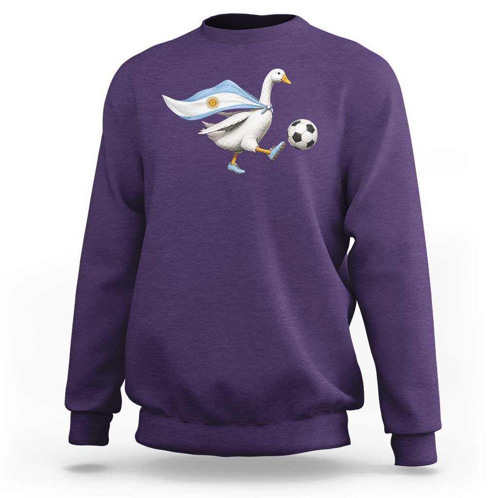 Argentina Soccer Goose Sweatshirt Argentine Flag Patriotic Football Fan Graphic