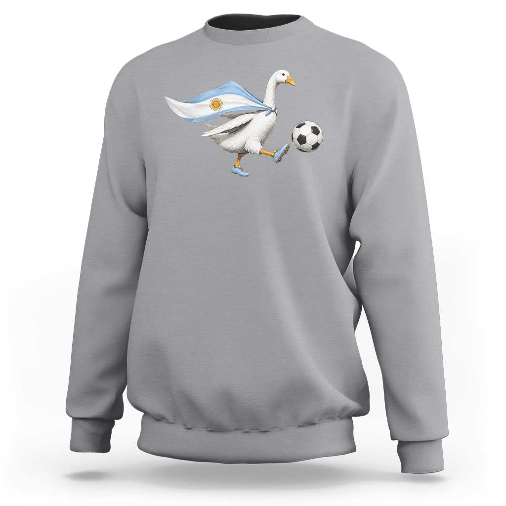Argentina Soccer Goose Sweatshirt Argentine Flag Patriotic Football Fan Graphic