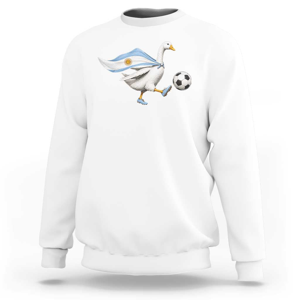 Argentina Soccer Goose Sweatshirt Argentine Flag Patriotic Football Fan Graphic