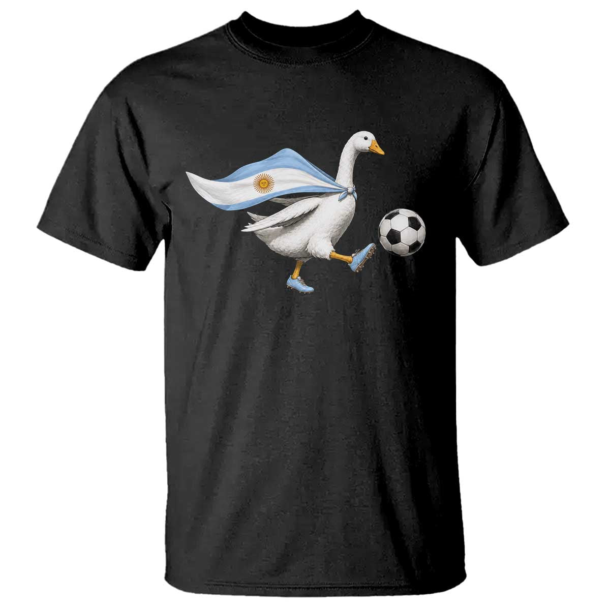 Argentina Soccer Goose T Shirt Argentine Flag Patriotic Football Fan Graphic