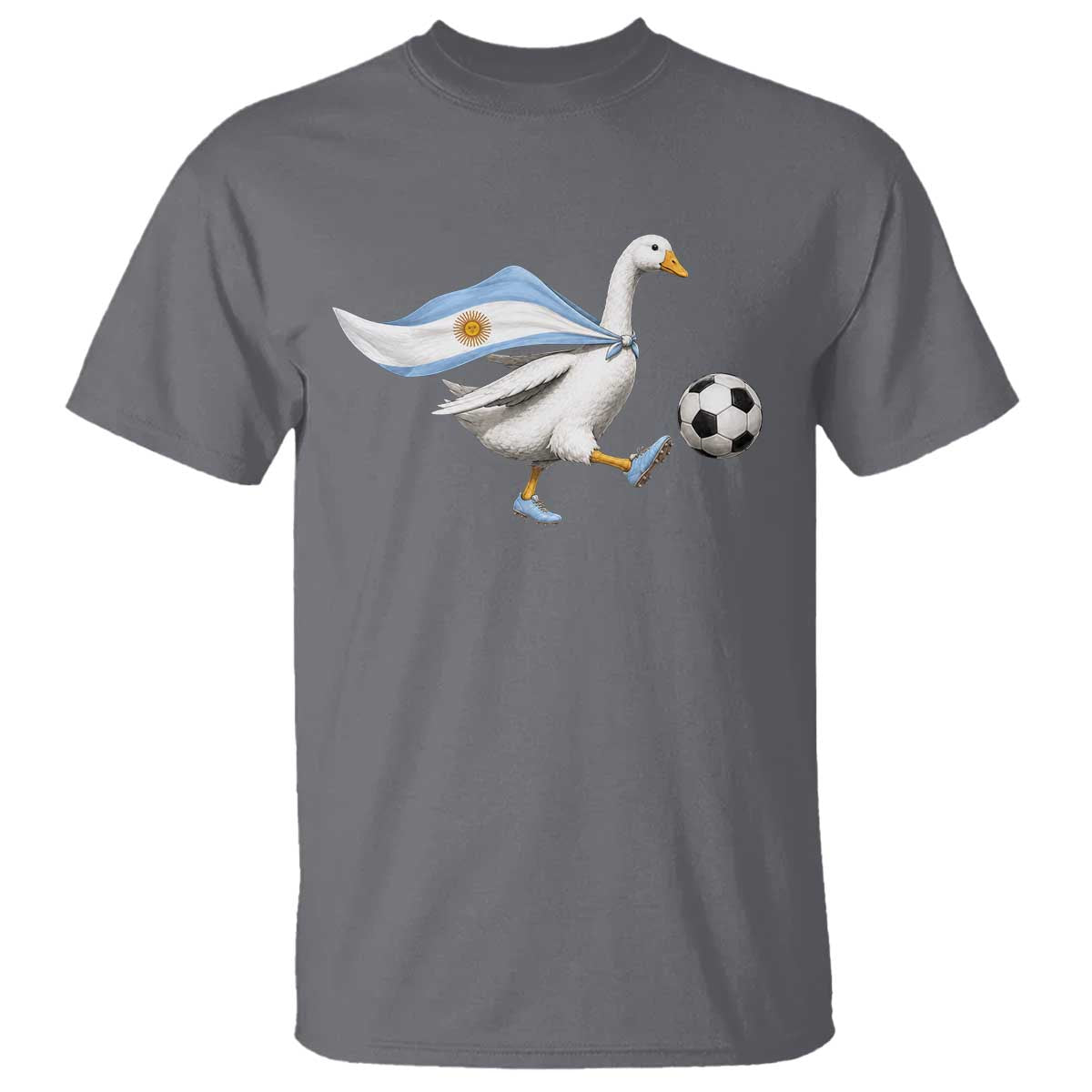Argentina Soccer Goose T Shirt Argentine Flag Patriotic Football Fan Graphic