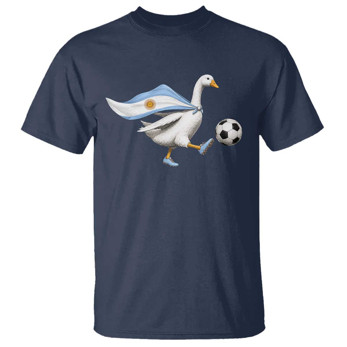 Argentina Soccer Goose T Shirt Argentine Flag Patriotic Football Fan Graphic