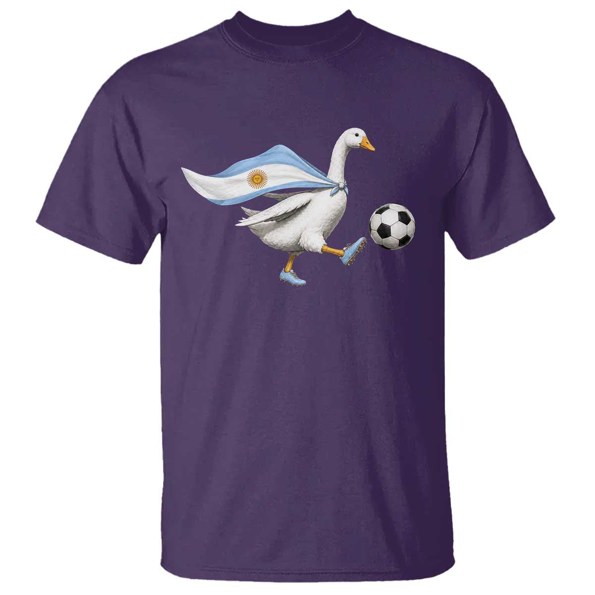 Argentina Soccer Goose T Shirt Argentine Flag Patriotic Football Fan Graphic