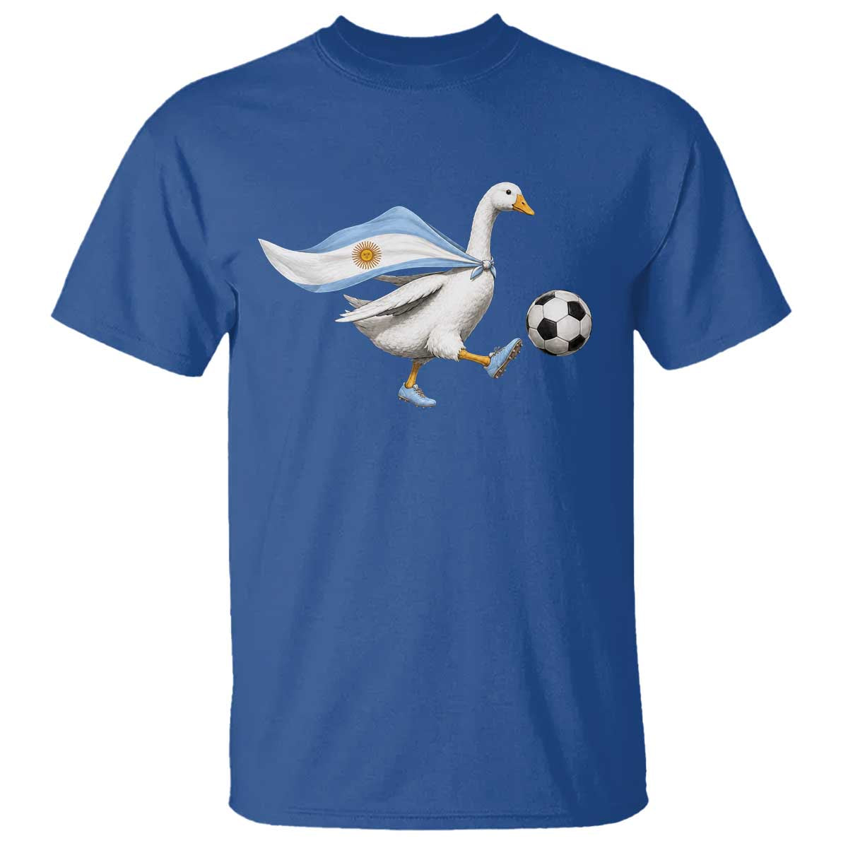 Argentina Soccer Goose T Shirt Argentine Flag Patriotic Football Fan Graphic