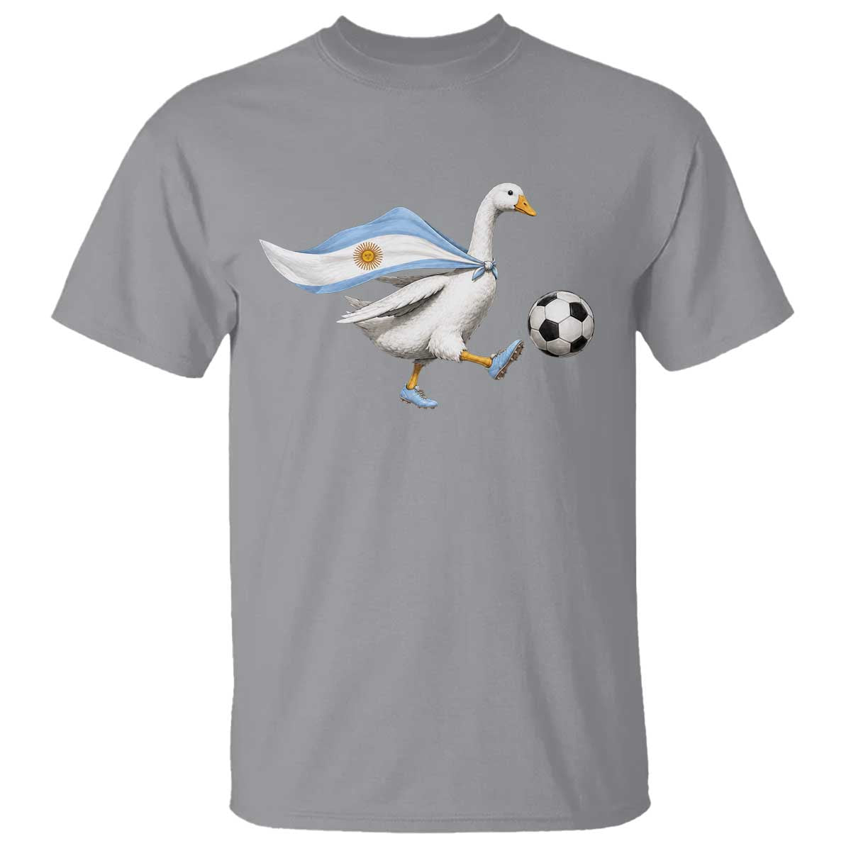 Argentina Soccer Goose T Shirt Argentine Flag Patriotic Football Fan Graphic