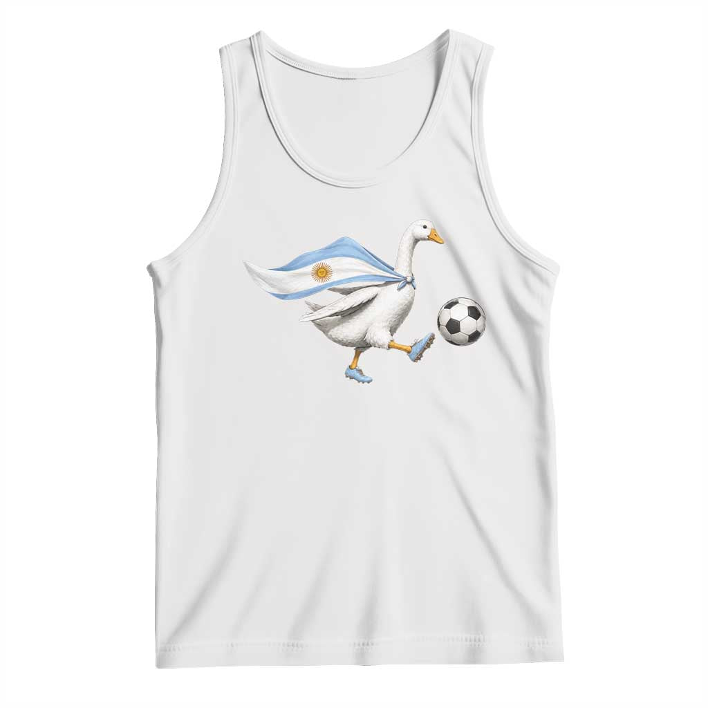 Argentina Soccer Goose Tank Top Argentine Flag Patriotic Football Fan Graphic