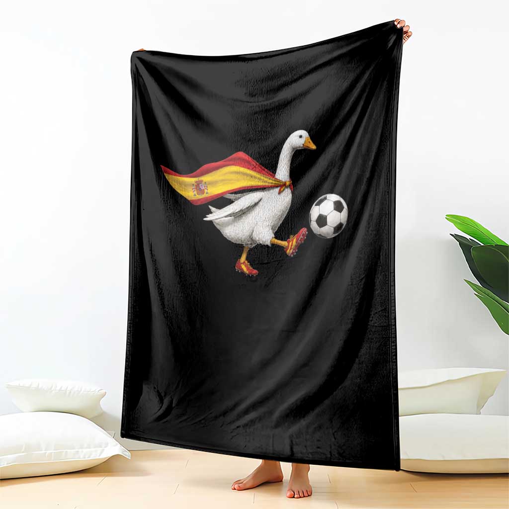 Spain Soccer Goose Throw Blanket Spanish Flag Patriotic Football Fan Graphic