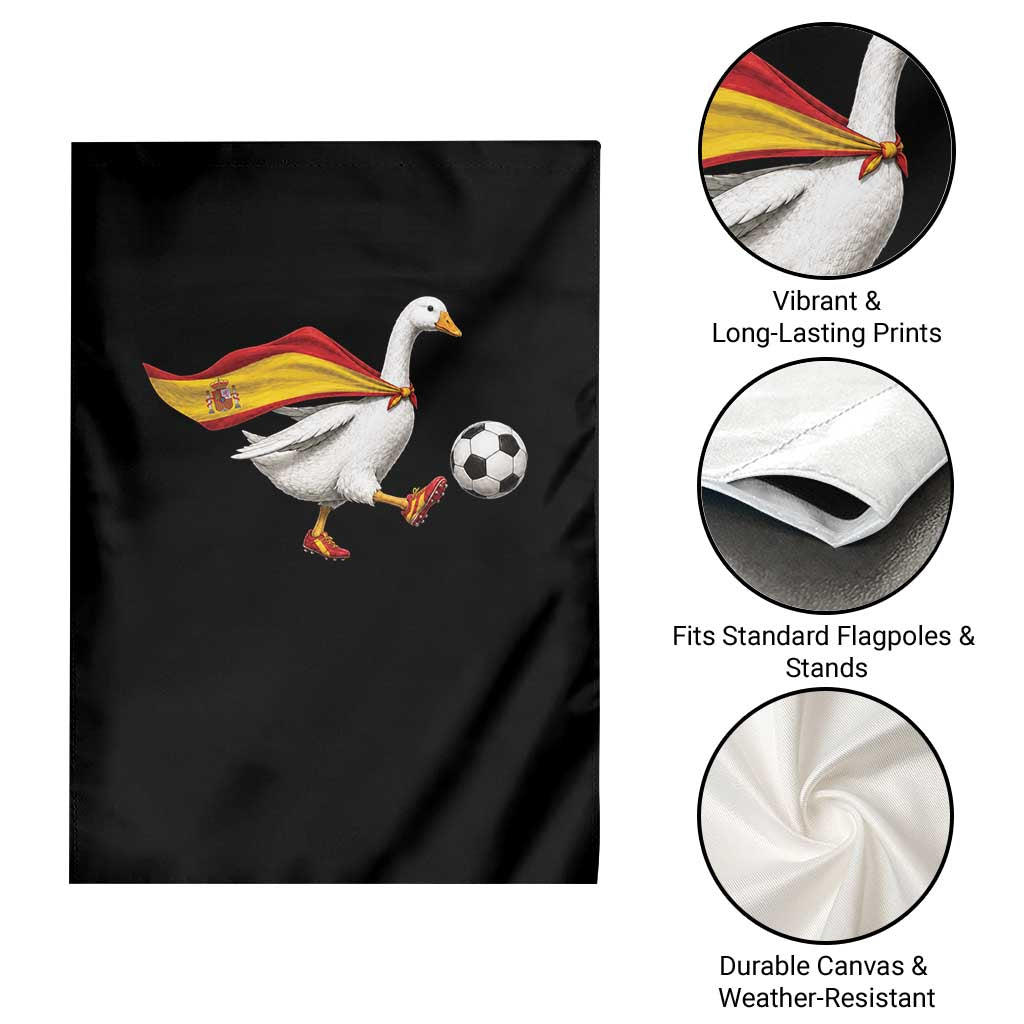 Spain Soccer Goose Garden Flag Spanish Flag Patriotic Football Fan Graphic