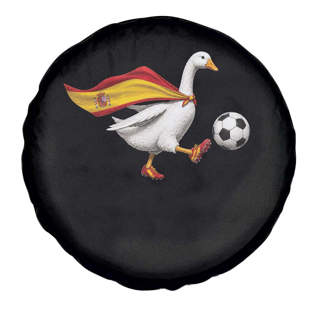 Spain Soccer Goose Spare Tire Cover Spanish Flag Patriotic Football Fan Graphic