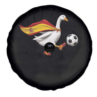 Spain Soccer Goose Spare Tire Cover Spanish Flag Patriotic Football Fan Graphic